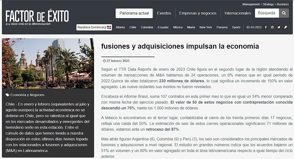 fusiones y adquisiciones impulsan la economa